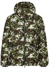 Blanc camouflage-print quilted nylon jacket