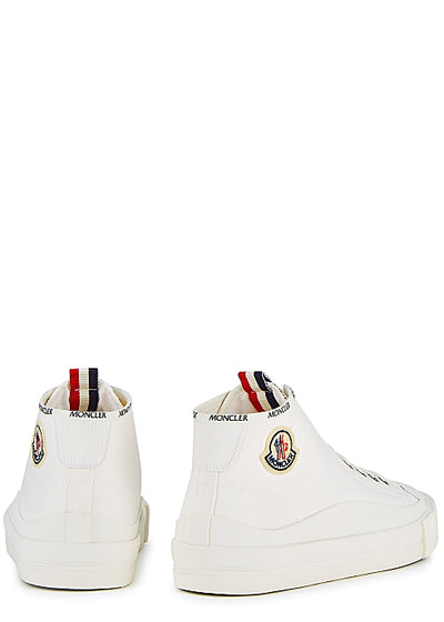 Lissex white canvas hi-top sneakers