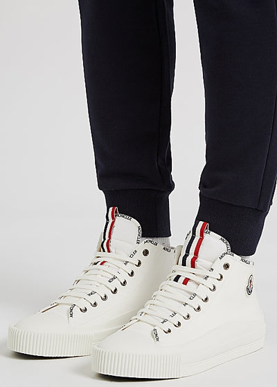 Lissex white canvas hi-top sneakers