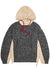 Black panelled wool-blend jumper