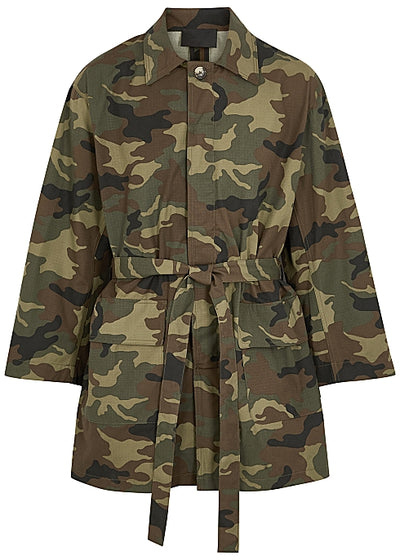 Camouflage-print cotton jacket