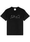 Scribble black logo-print cotton T-shirt