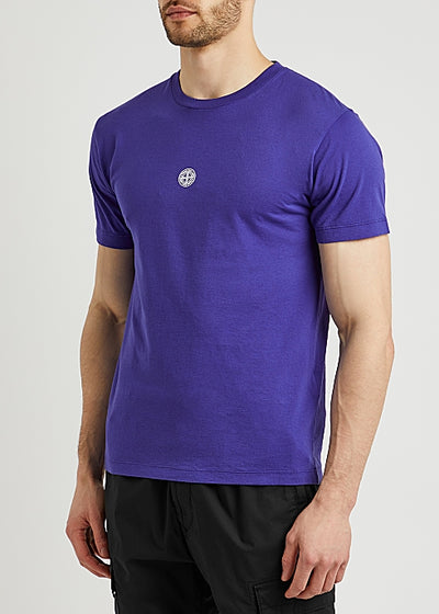 Solar Eclipse blue printed cotton T-shirt