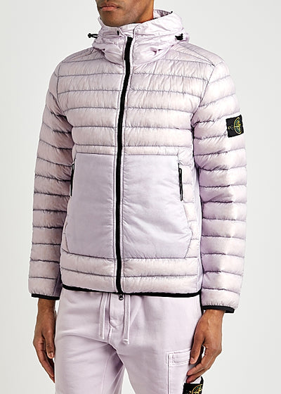 Lilac quilted shell jacket