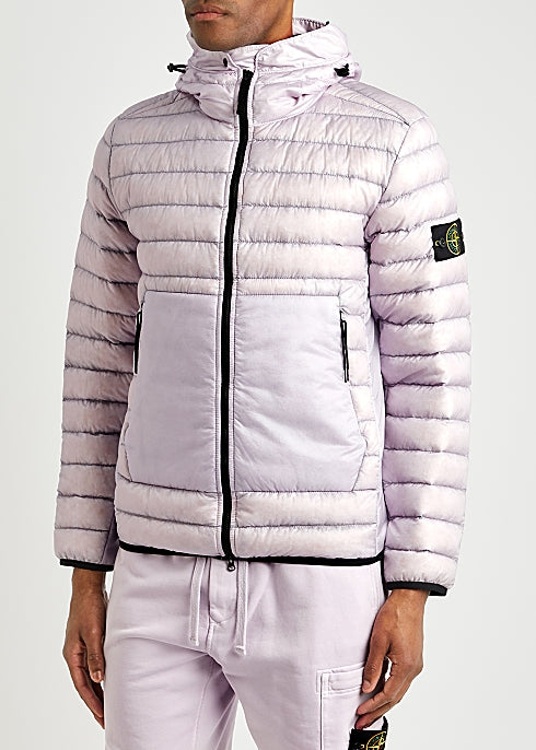 Lilac quilted shell jacket