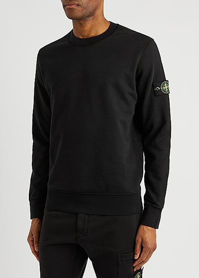 Black logo cotton sweatshirt