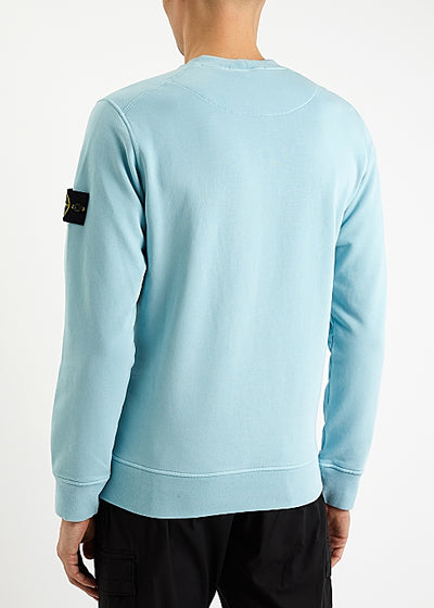 Light blue logo cotton sweatshirt