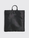 FACE LOGO PLAQUE TOTE BAG BLACK