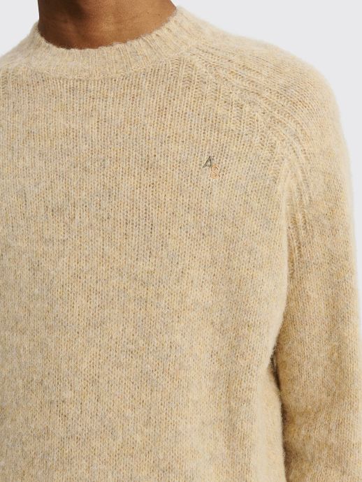 BRUSHED WOOL SWEATER TOFFEE BROWN