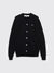 SMALL HEART KNITTED CARDIGAN BLACK