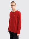 SMALL HEART KNITTED SWEATER RED