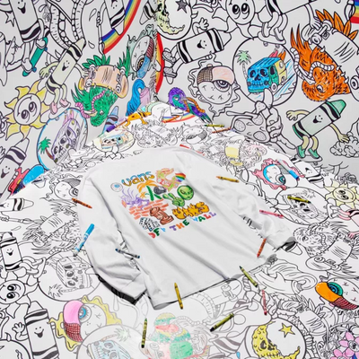 Vans X Crayola Mail Doodle Long Sleeve T-Shirt